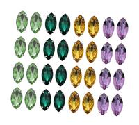 jojofuny 200pcs Crystal Claw Rhinestones for DIY Wedding Dress Shoes Clothes Decor Peacock Green Purple Golden Glass Gems for Crafts Embellishments and Accessories