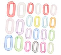 jojofuny 200pcs Durable Acrylic Linking Rings Colorful Oval Chain Connectors for DIY Purse Eyeglass Phone Chain Crafting with Modern Rainbow Matte Finish Lightweight Travel Friendly