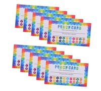 jojofuny 200PCS Reward Punch Cards for Behavior Management Classroom Tools Thick Coated Paper with Writable Back Flexible Scoring Incentive Cards for Students Teachers Token Economy