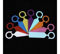 jojofuny 200pcs Small Plastic Plant Labels Gardening Tags Hanging Collar Nursery Garden Markers Multi-Color for Outdoor Plant Identification and Flower Sorting Random Color