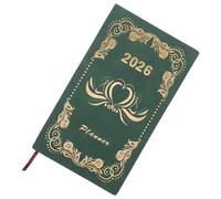 jojofuny 2026 A6 Weekly and Monthly Planner Notebook, 365-day Time Management Organizer with Habit Tracker and Checklist, Mini Portable Green Personal Organizer for Office, School,