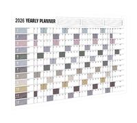 jojofuny 2026 Large Wall Calendar Jumbo Yearly Planner with Big Print, Purple Aesthetic Monthly Schedule Poster for Home School Office, Hard Paper Annual Wall Planner
