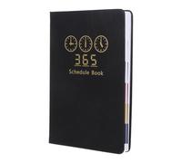 jojofuny 2026 Planner Notebook A5 Hardcover Black with Pu Cover and Paper Pages for Detailed Scheduling and Goal Setting, for To-do Lists and Note-taking at Work Or Home