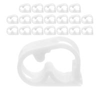 jojofuny 20pcs Adjustable Shut Off Hose Clamps for 1/4" 5/16" Laboratory Tubing White Pom Plastic Tube Valves Precise Flow Adjustment for Aquariums and Laboratories