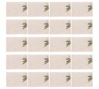 jojofuny 20pcs Beige Linen Botanical Envelopes with Rustic Texture, Handmade Gift Card Holder Envelope that Holds Shape Well and Fits Mini Greeting Cards, for Nature-Themed Stationery