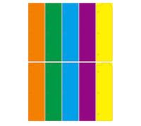 jojofuny 20pcs Binder Folder Dividers - Colored Plastic Subject Separator Tabs for Personal Planner - Mini Notebook Index Dividers - Loose-Leaf Sheets for Office