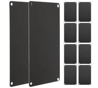 jojofuny 20pcs Blank Metal Name Tags Rectangle Black Aluminium Engraving Plates Sturdy Office Organization Stamping Blanks with Professional Appearance for Industries DIY