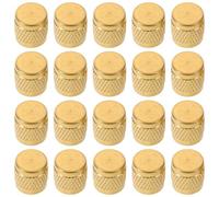 jojofuny 20pcs Brass Compression Stop Cap for Refrigerant Valve and HVAC Units, Round Flare Nut Protector with Anti-backflow and External Element Resistance, Suitable for Commercial