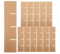 jojofuny 20pcs Cardboard Box Divider for Glassware Packing, Khaki Paper Material Space Saving Design and Damage Reduction, for Moving and Packing Glass Or Glassware