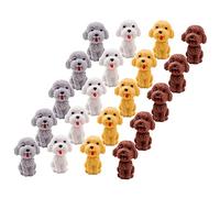 jojofuny 20Pcs Cartoon Puppy Dog Erasers Creative Animal Rubbers School Supplies for Students Kindergarten Prize Novelty Stationery Random Color