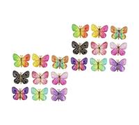 jojofuny 20Pcs Colorful Resin Butterflies Adornments for DIY Crafts Lifelike Decorative Accessories for Home Decor and for Handmade Creations