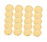 jojofuny 20Pcs Gold Electroplated Binder Discs for Loose-Leaf Notebooks Material Notebook Bind Supplies Smooth Surface Disc Planner Rings for Artists Students Office Use