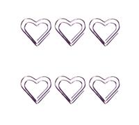 jojofuny 20pcs Heart Paper Clips Metal Paper Clip Creative Design for Marking Notes and Organizing Documents in Office for Book and Note