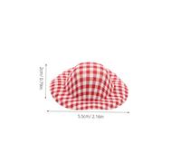 jojofuny 20pcs Mini Doll Plaid Hats Lightweight Fabric Miniature Top Hats for Crafts and Dollhouse Decoration Soft Party Accessories with Vivid Colorful Patterns for Creative Dress Up and