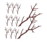jojofuny 20pcs Mini Plastic Deer Antlers Branches for Christmas Crafts DIY Snowman Hand Ornaments Easy Install Festive Home Office Xmas Decoration Accessories