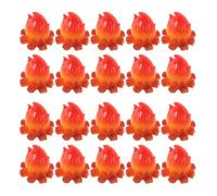 jojofuny 20Pcs Miniature Campfire Figurines Resin Bonfire Model with Realistic Flame Effect, Tiny Fire Display for Dollhouse, Fairy Garden and Outdoor Micro Landscape Decoration