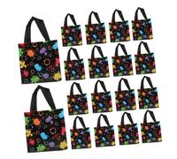 jojofuny 20pcs Neon Nonwoven Party Favor Bags with Handles Durable Reusable Gift Tote for Shower Birthday Events Grocery Bags with Vibrant Prints Portable and Eco Friendly