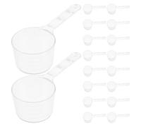 jojofuny 20pcs Plastic Graduated Measuring Spoons and Small Weighing Scoops for Facial Mask, Milk Powder, Skincare Mixing, with Measurement Marks for Precise Dosage in Beauty and Personal