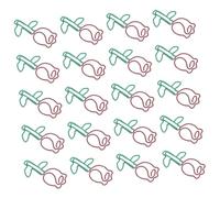 jojofuny 20pcs Rose Shaped Metal Paper Clips Decorative Floral Binder Clips for Office School Wedding Invitations Scrapbooking Bookmarks and Women Planners Lightweight and Stylish