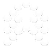 jojofuny 20pcs round Glass Cabochons Nail Polish Display Dots 1.5cm Flat Back Nail Art Practice Tips for DIY Manicure Training and Salon Use