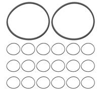 jojofuny 20pcs Rubber Belts for Cassette Tape Player and Dvd Drive, Black, 2mm Square, Noise Reduction without Deformation, Suitable for Tape Recorder Cassette Player Replacement