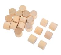 jojofuny 20pcs Small Birch Wooden Cylinder Blocks Unfinished Craft Blocks for DIY Home Projects Decorative Hardwood Cylindrical for Creative Woodworking