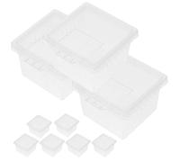 jojofuny 20pcs Small Insect Spider Terrarium Boxes 6.5x6.5x4.5cm Plastic Habitat Incubators for Gecko Tank Snail and Spider Breeding with Ventilated Feeding Containers for Reptile and Pet