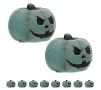 jojofuny 20pcs Smiling Pumpkin Statue Home Decor Tiny Pumpkins for Crafts Autumn Resin Decorative Sculptures Thanksgiving Fall Statue Pumpkin-shaped Figure Mini Resin Light Green