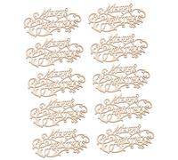 jojofuny 20pcs Unfinished Christmas Wood Cutouts for DIY Crafts Xmas Ornaments for Easy Hanging for Painting Decorations for Trees Weddings and More