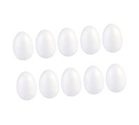 jojofuny 20pcs White Foam Craft Eggs for Easter DIY Painting and Festival Decor Solid Art Supplies for Holiday Projects and Family Fun