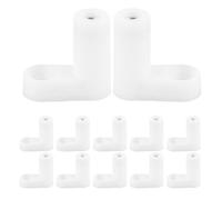 jojofuny 20pcs White L Shaped Plastic PCB Standoffs with Screws, Versatile Use and Spacesaving Design, for Arcade Gaming Console Mounting and Circuit Board Support