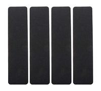 jojofuny 24" X 6" Anti Slip Tape - 4 Pcs Heavy Duty Black Outdoor Stair Treads, Peel and Stick Stair Treads, Outdoor Non Slip Tape with High Traction Friction Abrasive Adhesive