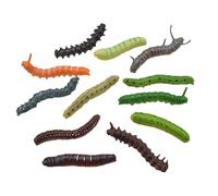 jojofuny 24pcs Caterpillar Figurine Toy Realistic Crawling Insect Model for Home Decoration and Party Favour - Eco-Friendly Plastic Caterpillar Toy 6cm