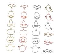 jojofuny 24pcs Hollow Out Alloy Charm Pendant Frames for DIY Jewelry Making Fine Detail Hollow Mold Frames in White K Rose Gold Light Colors Suitable for Necklaces Bracelets Earrings Craft