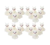 jojofuny 24pcs Mini Resin Fox Figurines Set Cute Micro Landscape Animal Ornaments for Desktop and Flowerpot Low Maintenance Fox Decorations for Home Garden