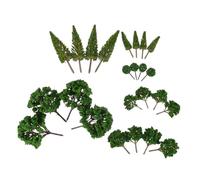 jojofuny 24pcs Miniature Plastic Trees for Architectural Model Supplies Highly Detailed Tiny Trees for DIY Landscape Lightweight and Fade Resistant Model Making Materials for Micro Scenery