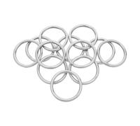 jojofuny 24pcs Stainless Steel Welded Metal Rings 5mm Diameter Solid Stability Smooth Edges Round Loops for DIY Projects and Jewellery Making with Pet Collars and Camping Gear
