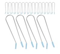 jojofuny 24pcs U-Shaped Hot Roller Clips Replacement for 1.9cm Electric Hair Curlers, Secure Hold Curler Clips for Heated Rollers, Hair Styling Accessories for Travel and Daily Use