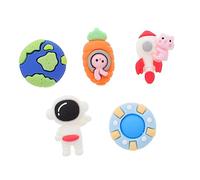 jojofuny 25pcs Cat Rabbit Astronaut Mini Hair Clip Charms for DIY Crafts Cute Space Themed Accessories for Handmade Headwear Decoration for Hairpins Bands and Hats