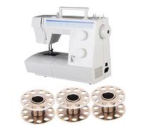 jojofuny 25pcs Iron Sewing Machine Bobbins Spools with Storage Box Multi Functional Domestic Electric Embroidery Thread Spools Organizer for Sewing Enthusiasts