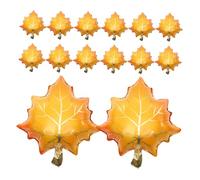 jojofuny 25pcs Maple Leaf Shape Foil Balloons for Thanksgiving Day Easy to Inflate Decorative Harvest Festival Party Supplies Indoor Outdoor Autumn Ornaments for Seasonal Events