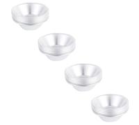 jojofuny 25pcs Reusable Stainless Steel Baking Molds Multi-Function Cupcake Tart Jelly Pudding Pans Kitchen Bakeware for Household and Party Use