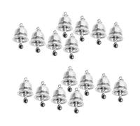 jojofuny 25pcs Rustic Metal Bells Vintage Alloy Jingle Bell Pendants for Jewelry Making DIY Craft Wind Chimes Charm Necklace Bracelets Melodious Retro Hanging Charms