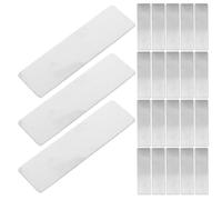 jojofuny 25pcs Stainless Steel Blank Tags 2.7"x0.8" Rectangle Metal Engraving Plates with Smooth Surface, Fade Resistant and High Temperature Resistant Labels for Factories and Labs