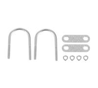 jojofuny 25Pcs U-Shaped Clamps Greenhouse Tube Clips Steel Pipe Connectors Silver U Style Clips for Greenhouse Frame Fixing and Gardening Accessories