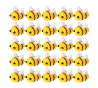 jojofuny 25pcs Wool Felt Bee Craft, Plushies Mini Bee Decor Craft for Hat and Clothes Patches Accessories, Gender Reveal Party Favor for DIY Decoration Party