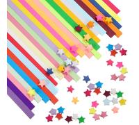 Jojofuny 2700 Sheets Origami Star Paper Strips - 27 Vibrant Colors Solid Color Lucky Star Folding Paper for DIY Arts and Crafts , School Projects, Kids and Adults