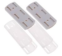 jojofuny 2Pair Wall Mounted Socket Holders Punch Adhesive Plug Board Fixers for Home Use Stable Socket Storage Stand for Extension Plugs Smooth Surfaces Random Color Random Color