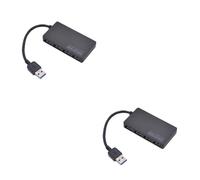 jojofuny 2pcs 4 4 Ports Usb 3.0 Hub Usb Charger Hub Withusb Port Usb Adapter Usb Splitter for Laptop Pc Tablet Smart Phone