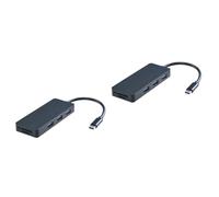 jojofuny 2pcs 5 1 Compact Usb Type with 3.0 Ports Micro Ethernet for Travel Work